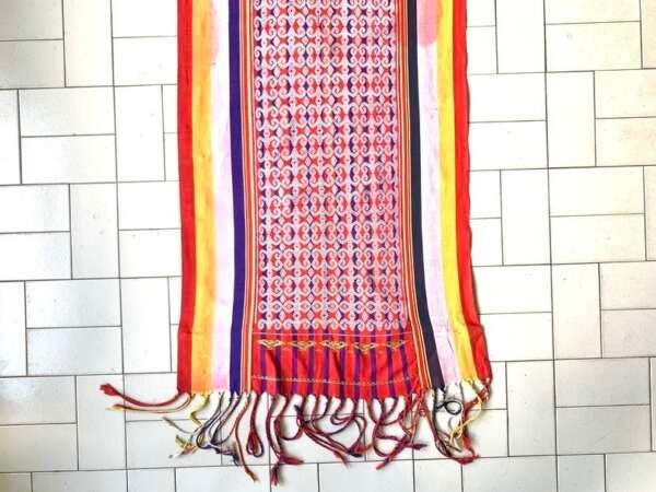 Silver Thread and Cotton Old Sunkit Kain RITUAL BLANKET CLOTH FABRIC