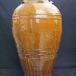 CRISPY GOLDEN BROWN Massive Size Antique JAR VASE Late Ching Period Tajau Pot