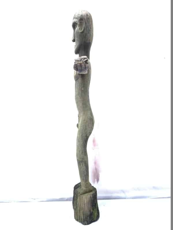 DAYAK BAHAU 940mm PENIS FERTILITY STATUE Antique Figure indonesian sculpture
