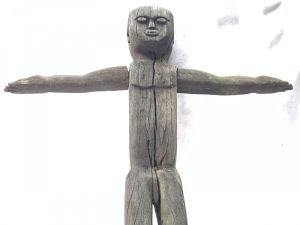 50 lb XXXL DAYAK STATUE 1240mm TALL Tribal statue Sculpture Borneo Dyak Native