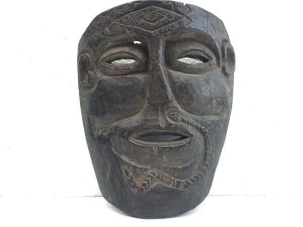 TUKUDEDE Timor-Leste 9.8″ TRIBAL Facial MASK Artifact Native Artefact IRONWOOD