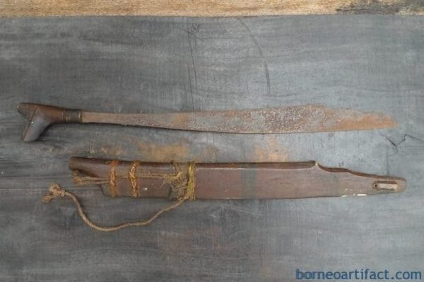 DAYAK WEAPON SWORD Parang Jimpul Old collection Borneo Headhunter Knife Blade