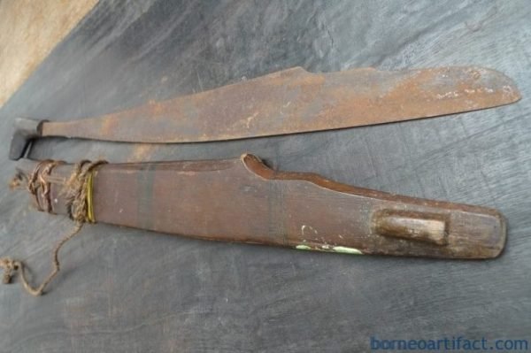 DAYAK WEAPON SWORD Parang Jimpul Old collection Borneo Headhunter Knife Blade