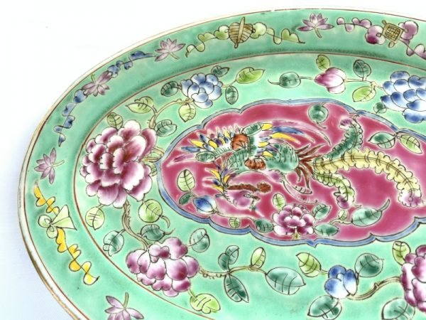 Phoenix baba nyonya singapore PLATE SERVING DISH Dining Food Wedding Ceramic Art