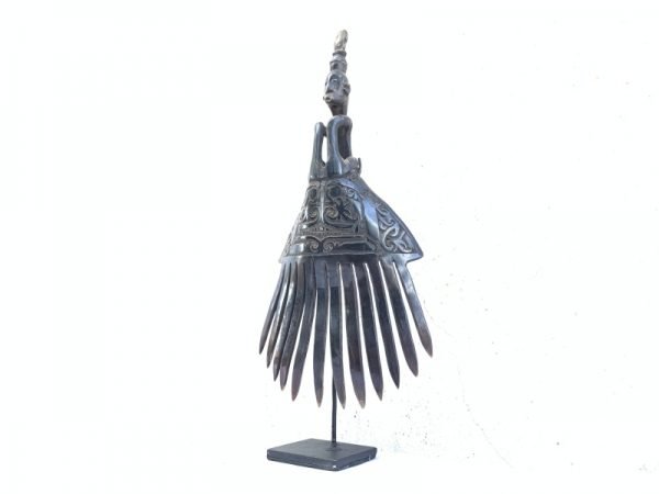 GORGEOUS CROWN 250mm TRIBAL HAIRPIN Women Comb Headdress Old Jewelry Statue Art
