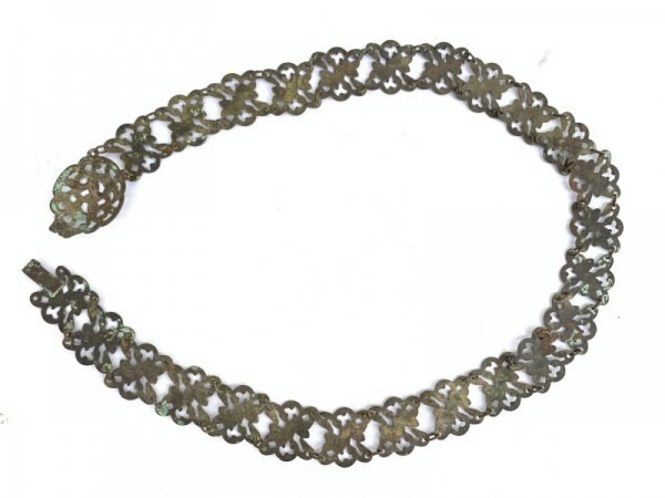 #3 ANTIQUE 130g PURE BRASS Jewellery COPPER BELT Authentic Artifact Malay Dayak Jewelry
