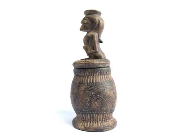 Jewel Box 210mm Batak Jewelry Container Medicine Betel Figurine Statue Tropical Tribe Tribal Asia