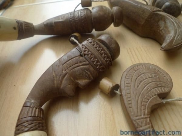 RARE TORA TORA NECKLACE TORAJA Tribal Jewelry Wood & Bone Pendant Body Ornament