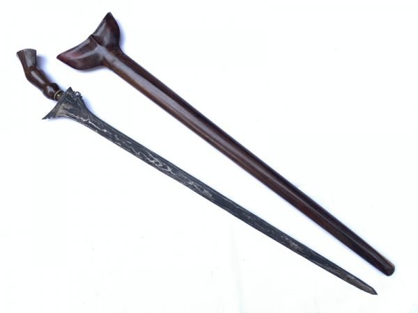 LONG KRIS 740mm STRAIGHT BLADE Keris Knife Dagger Sword Arms Samurai Parang