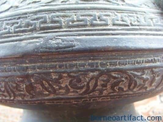 TWO RARE Protuding Naga ~ Antique BRUNEI KETTLE Teapot Metal Casting Artifact