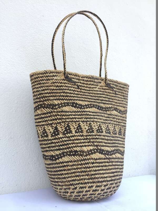 DURABLE RATTAN BAG Tote Handbag Ajat Traditional Weaving Handmade Tribal #2