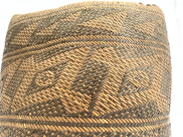 AUTHENTIC OLD BASKET (Large 250mm) Traditional Borneo Weaving Woven Fiber Art Rattan Bag #3