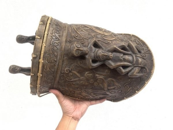 GIANT DAYAK 510mm asian culture TRIBAL DAYAK CARRIER CONTAINER Traditional Backpack Statue
