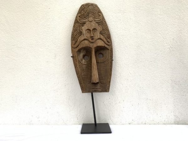 NIASMASK(mmOnStand)TRIBALFACIALIndonesiaSculptureFigureStatueAsiaAsianArtArtifact