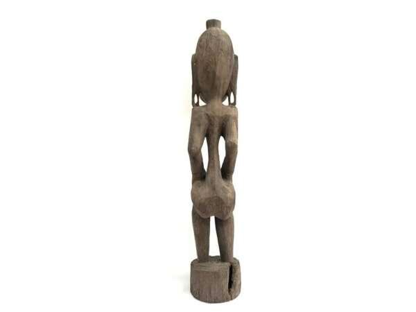 Wood Statue 660mm Borneo Headhunter Ironwood Ancestral Figure Figurine Sculpture Dayak