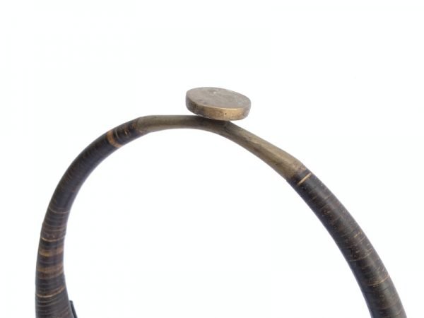 Kalabubu Necklace Jewelry (405mm On Stand) Polished Coconut Shell Jewel Pendant Tribal Asia