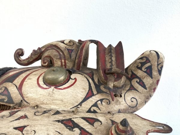 GENUINE OLD MASK 490mm Borneo Dancing Hudog Masque Tribal Wooden Artifact Sculpture Asia