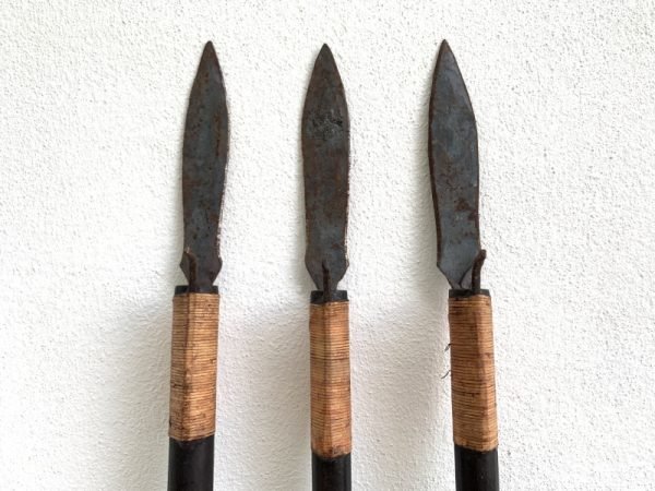 THREE SUMPIT 78″ / 1980mm TRADITIONAL BLOWPIPE Spear Primitive Hunting Weapon Knife Tribal Asia