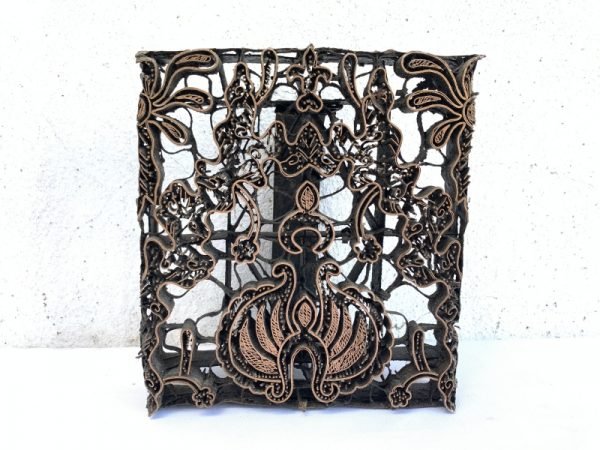 Batik Indonesia 180mm Copper Print Textile Fabric Vintage TJAP Stamp Chop Block