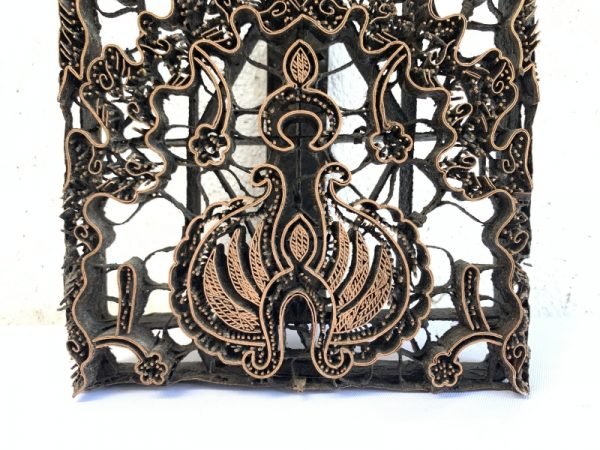 Batik Indonesia 180mm Copper Print Textile Fabric Vintage TJAP Stamp Chop Block