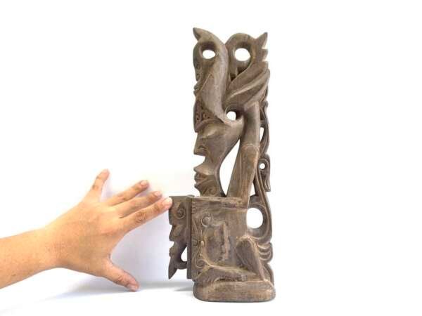 Herb Container 400mm Box Keeper Medicine Jewelry Batak Statue Figure Figurine Tribal Asia