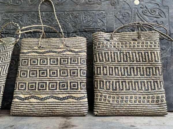 Rattan Bag Handbag (3 Pieces) Shoulder Bag Weaving Basket Tote Fashion Traditional Fiber Art