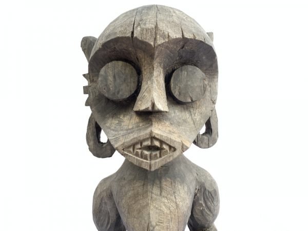 BORNEO FIGURINE 500mm Bahau Statue Figure Effigy Wood Sculpture Art Home and Garden
