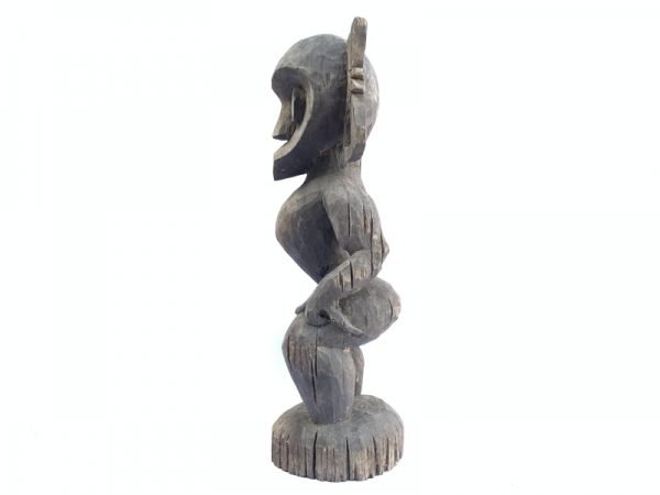 BORNEO FIGURINE 500mm Bahau Statue Figure Effigy Wood Sculpture Art Home and Garden