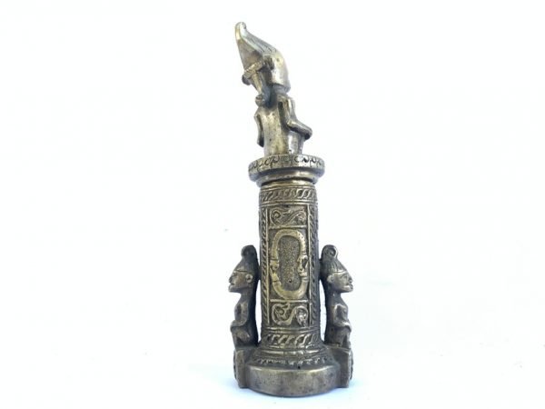 BRONZE STATUE 240mm CONTAINER Batak Brass Box Chamber Figure Figurine