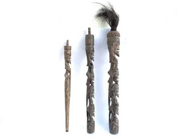 CARVED POLE TUNGGAL Panaluan 1740mm Batak Ritual Stick Ceremonial Statue Sculpture Figurine