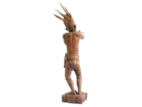 Borneo Tribe 540mm Ceremonial Figurine Amputated Head Dayak Headhunter Hunting Blowpipe Statue