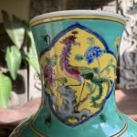 NYONYA POT 450mm GREEN GLAZED Gourd Vase Phoenix Feng Shui Chinese Porcelain Home Deco