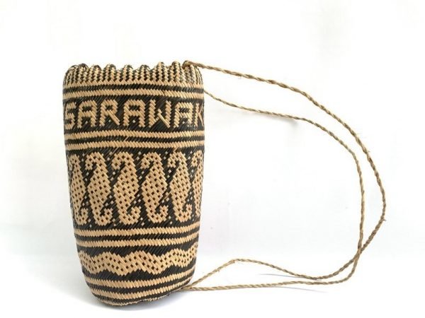 BORNEO BAG AJAT 350mm (Lintah/Leech Pattern) Fiber Art Backpack Handbag Tribal Carrier #6