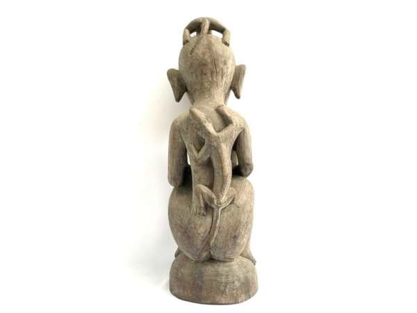 Worship Statue 610mm Sickness Figurine Shaman And Child Sculpture Figure Borneo