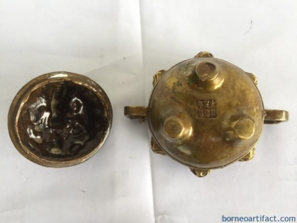 Brass Covered Container