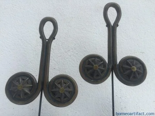 PHALLICEARRINGmmMASSIVEBATAKPADUNGPADUNGTribeOrnamentBrassJewelry