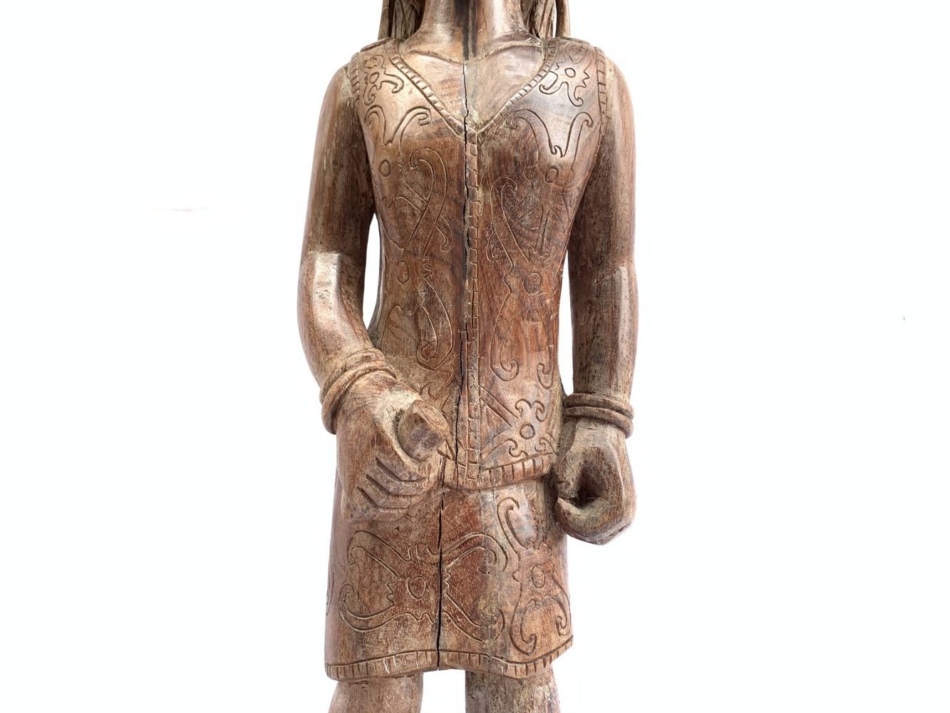 Female Warrior FIGURE Statue Sculpture Image Icon Borneo