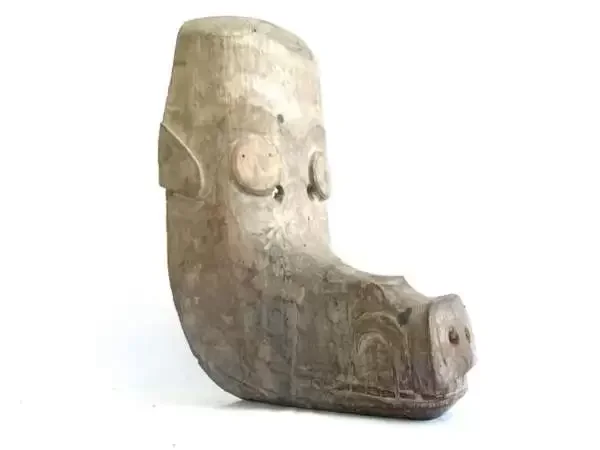 Ceremonial Mask 340mm Borneo Pig Mask Animal Masque Facial Face Sculpture Topeng Hudog Dayak