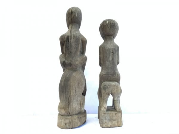 HORSE and MAN IRONWOOD 450mm PATUNG Authentic Dayak garden Statue Primitive Figure