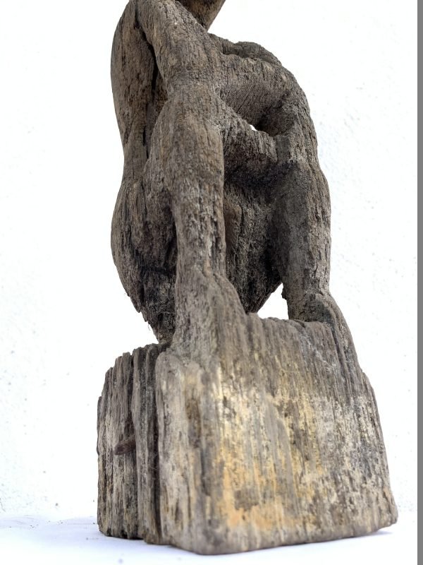 LUBOK BRUTAN BORNEO 420mm WEATHERED STATUE Antique tribal Sculpture