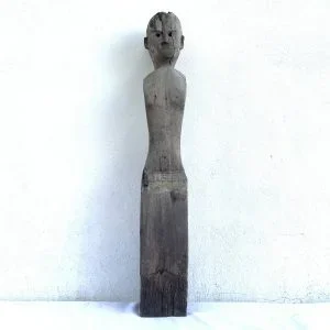 IRONWOOD DAYAK 830mm STATUE POLE Patung Dayak vintage sculpture AUTHENTIC AGED