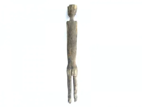 EXTREMELY AGED 850mm FEMALE WITH BREAST GUARDIAN garden sculpture Authentic Dayak Borneo