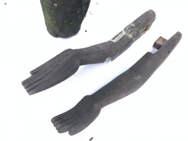 MASSIVE DAYAK FIGURE 1290mm HARDWOOD STATUE landscape Sculpture Dayak Tribal