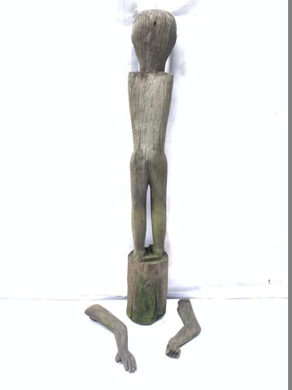 STRANGE ARM 1060mm DAYAK STATUE tribal effigy Figure Dyak Authentic
