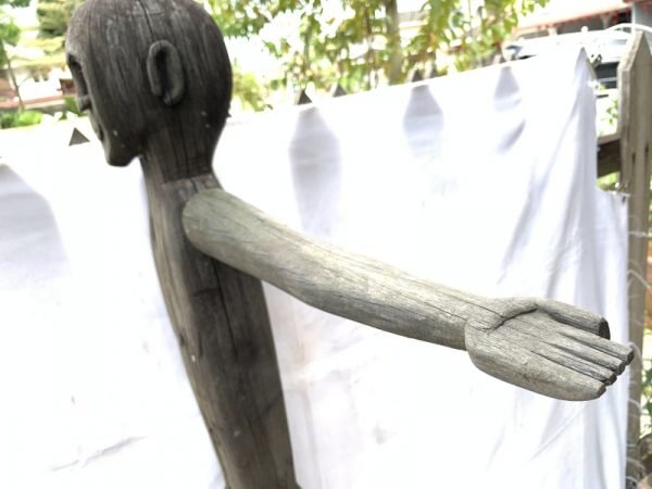 LARGE PATUNG POLISI 1570mm STATUE Dayak Tribal Figure Sculpture Authentic Borneo