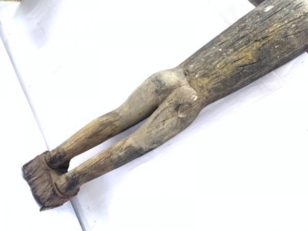 ANCESTRAL BORNEO STATUE 1000mm SCULPTURE Dayak Tribal Figure Wood AGED IRONWOOD
