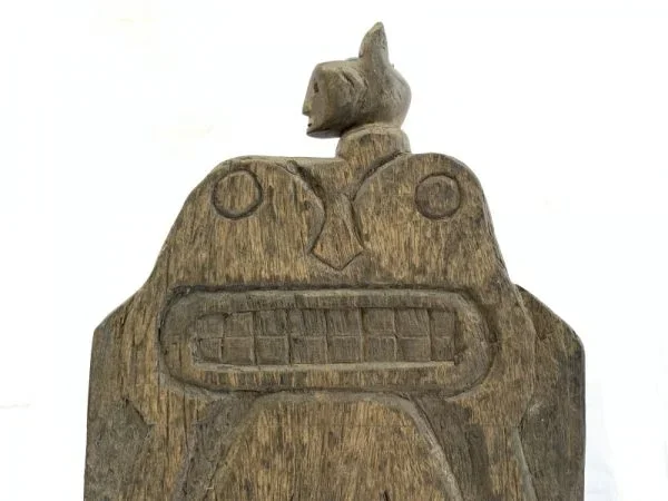 SHAMAN BOOK KEEPER / Shelf Tribal Wall Panel Anthropomorphic Figure Statue Painting