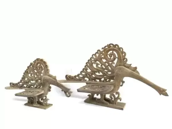 Hornbill Bird (1 Pair) Mother And Child Animal Statue Figure Figurine Sculpture Sacred Borneo