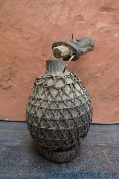 RARE PUMPKIN FRUIT Artefact Toraja Bottle Ancestral Figure Statue Image Sulawesi