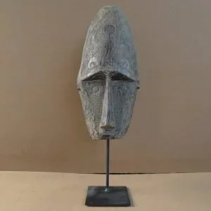 FACE OF ASIA 570mm/22.4 MASK ON STAND Native Indonesia Asian Facial Statue Art
